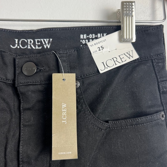 NEW J. Crew Women's True Black High-Rise Bootcut Jean In 2003 Super Stretch 25 - Picture 7 of 9
